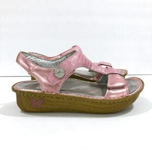 Alegria Kendra Metallic Pink T-Strap Comfort Sandals Size 6 or 6.5